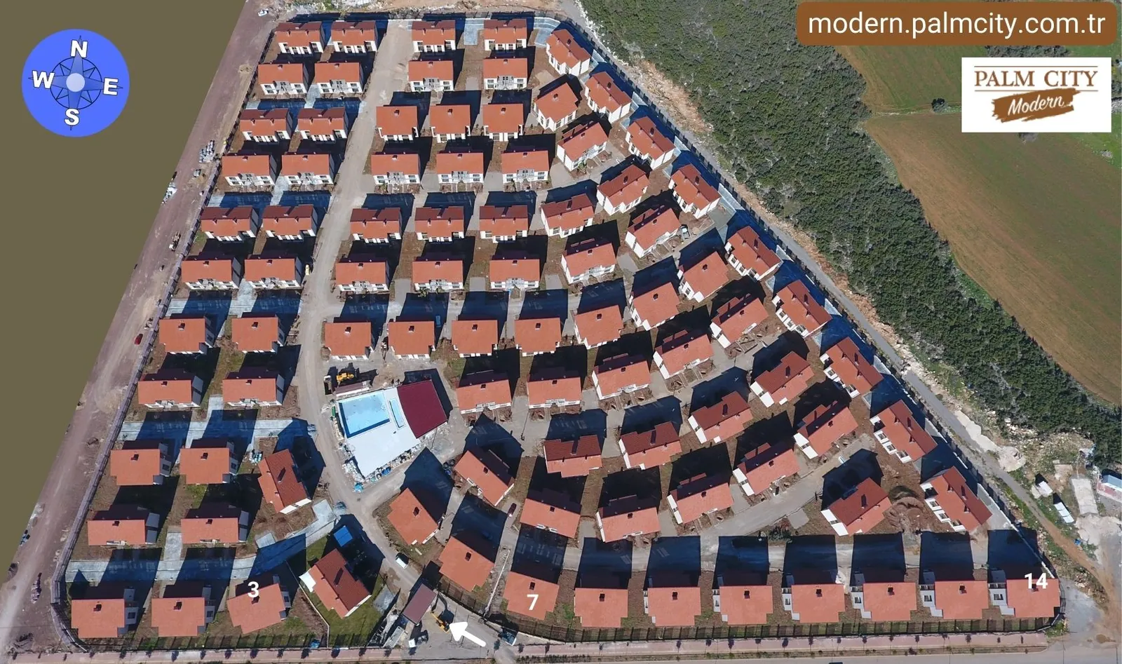 Palm City Modern Vaziyet Planı ve Satıştaki Ticari Dubleksler